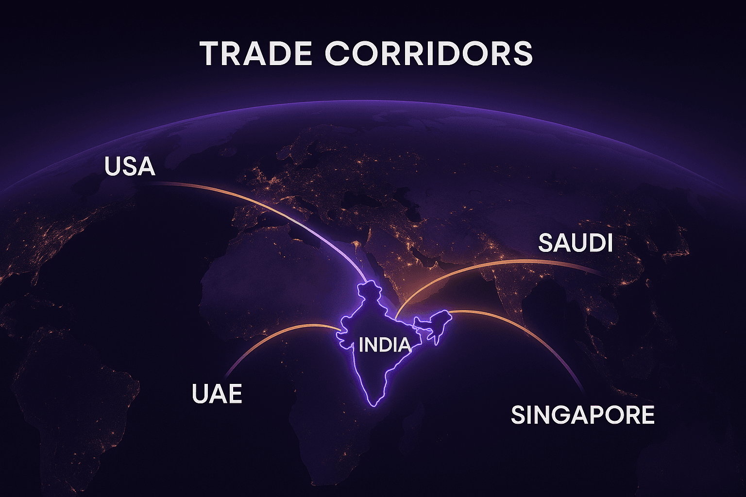 Trade corridors map
